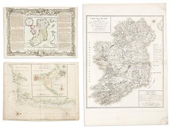 (IRELAND.) Group of 6 seventeenth-and-eighteenth-century engraved maps.